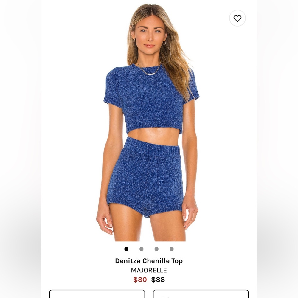 Majorelle denitza Chenille top and short SET